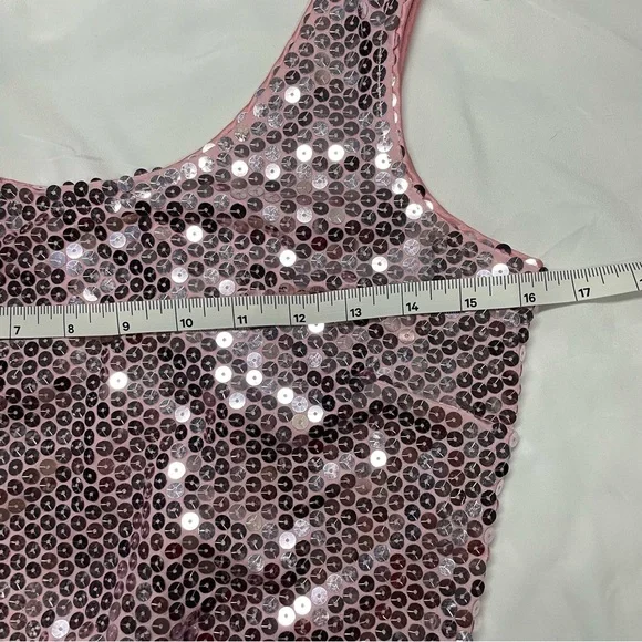 Vintage Glenrob Pink Sequin Bodycon Open Back Mini Dress - Picture 7 of 7